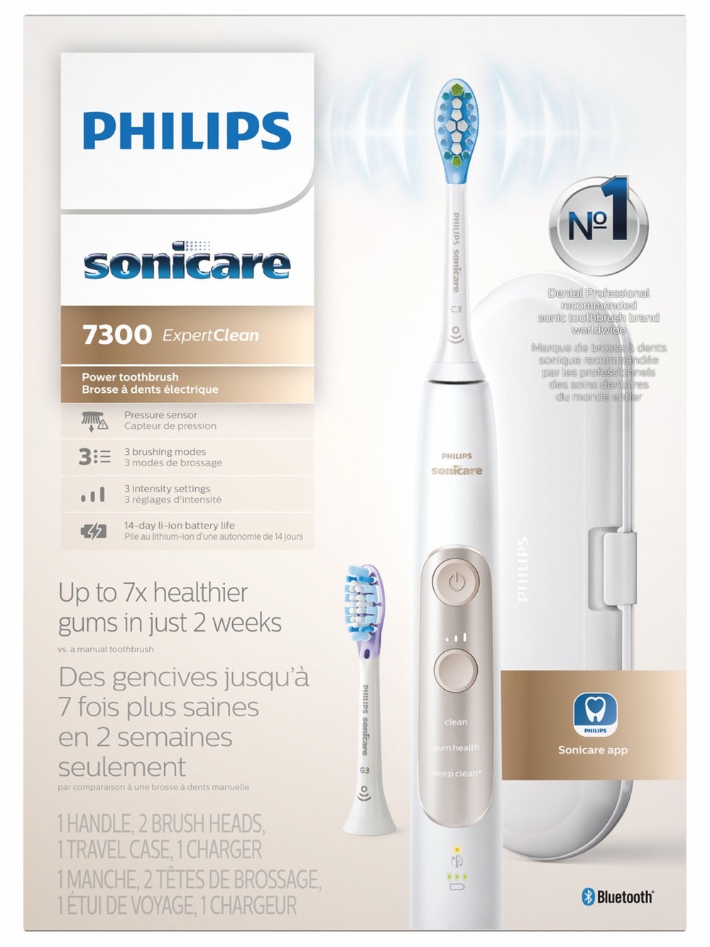 Philips Sonicare 7300 ExpertClean Electric Toothbrush White NEW IN BOX